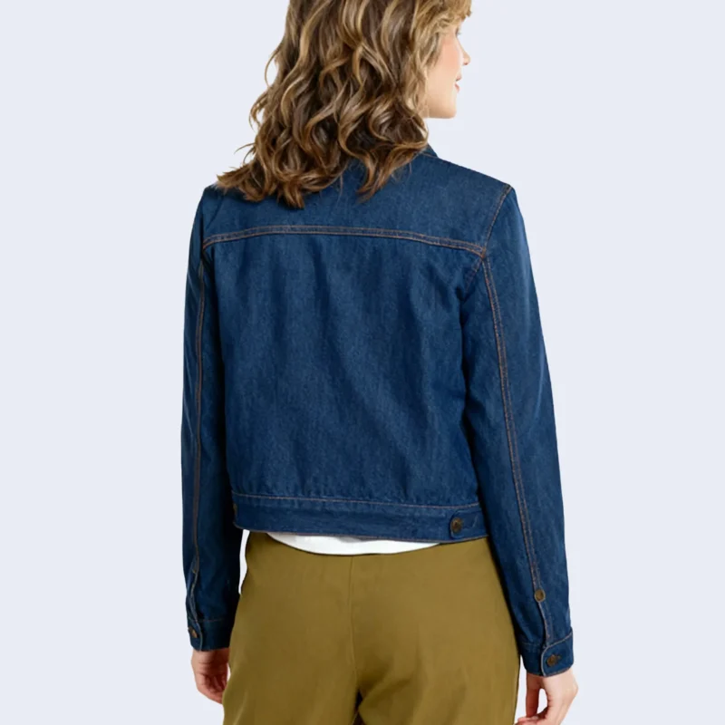 Denim Crop Jacket - Image 4